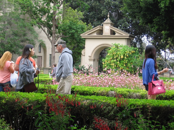 Visitors to beautiful Balboa Park walk through the Alcazar Garden during the 2016 Garden Party event!